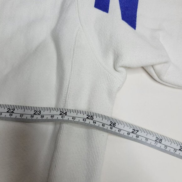 Champion Reverse Weave White Crewneck Sweatshirt X-Large Back Spellout - Picture 5 of 7